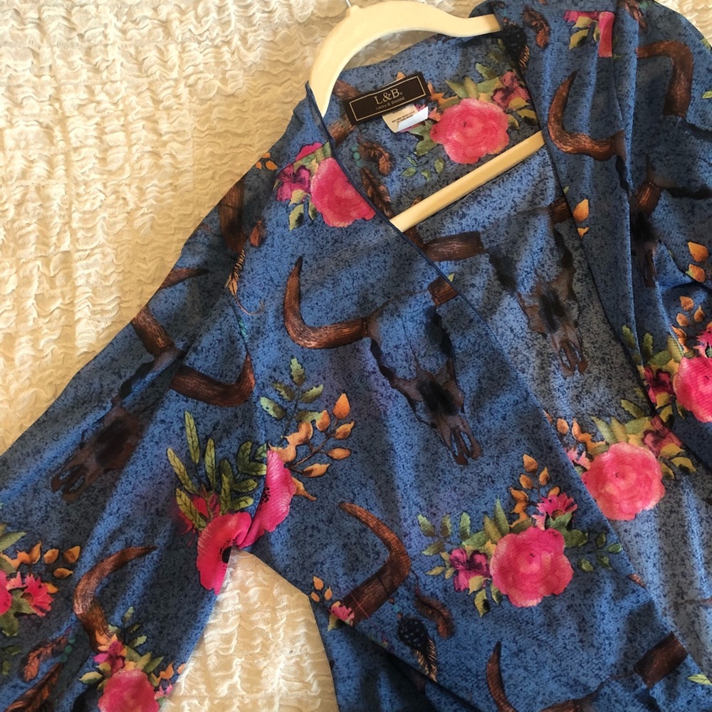 Lucky and Blessed shawl kimono